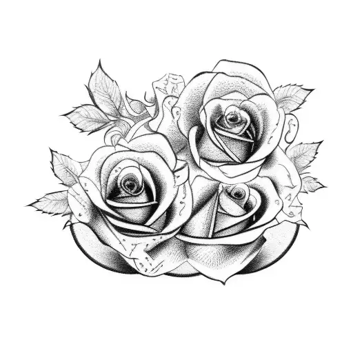 Gemini Spiritual Tattoo With Roses
