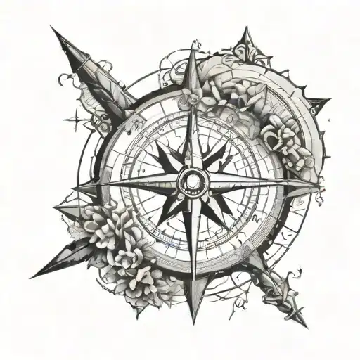 A Mystical Compass With Intricate Details Pointing Towards A Magical Destination