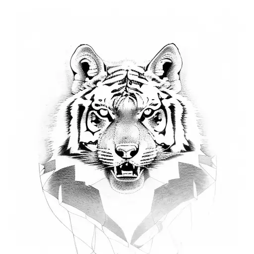 Long Wolf Killing A Tiger