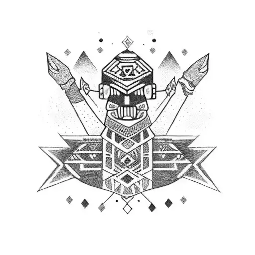 Aztec Arm Sleeve With Calendar Involved