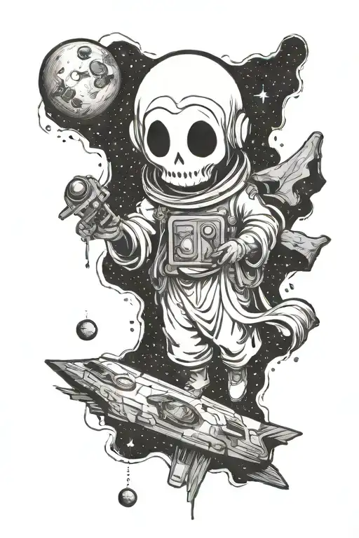 Ghost Watching Space Pass By