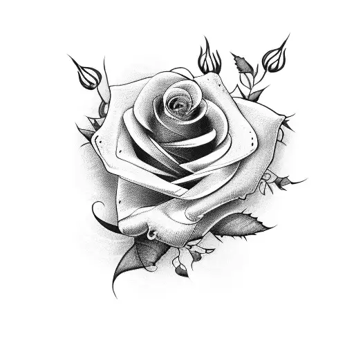 Two Roses With Music Notes Around