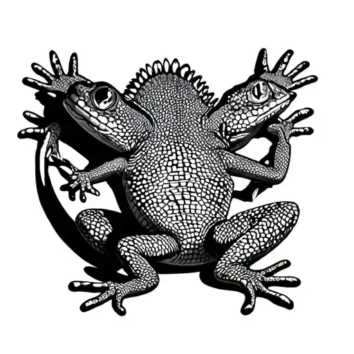 Gecko Black White