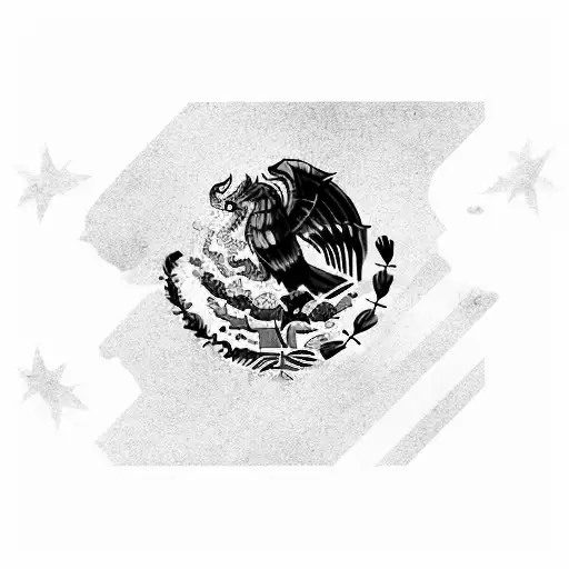 Mexico Flag Eagle With Filipino Sun And Star