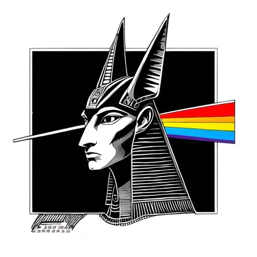 Anubis Egypcian God In Armour In The Background Pink Floyd The Wall Inspiration