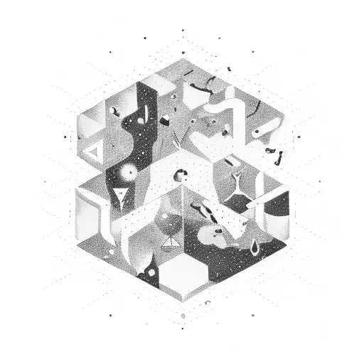 Galaxy With Constellations Forming Scientific Formulas