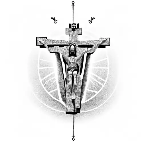 Robot Jesus Crucifix