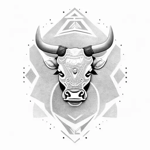 Black And Grey Bull Head With 87 Background