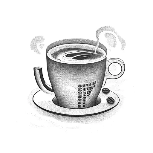 A Steaming Cup Of Coffee With A Construction Worker's Hard Hat On Top