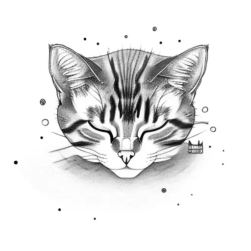 Cat Sleeping On A Shroom