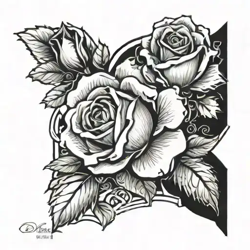 Date 02 04 1934 Rose Bush That Curls Around The Numbers Pure And Soft Calligraphy