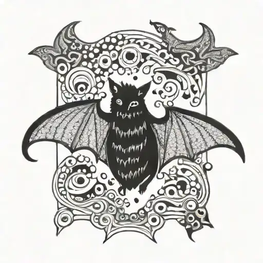 Bat Aboriginal Australian Art Dot Paint