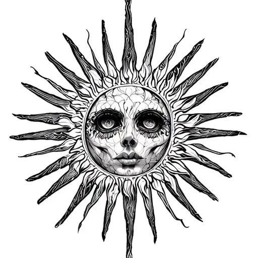 Sun Shining Cyber Sigilism Style