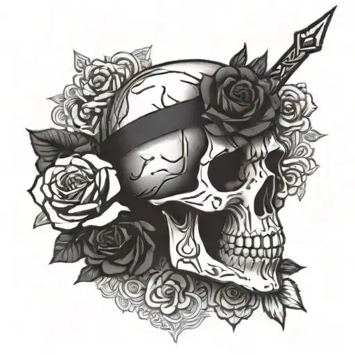 Skull Roses Warrior
