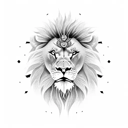 Strong Lion With Sharingan Eyes