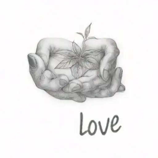 A Person Holding A Plant With The Words Plant Love On It