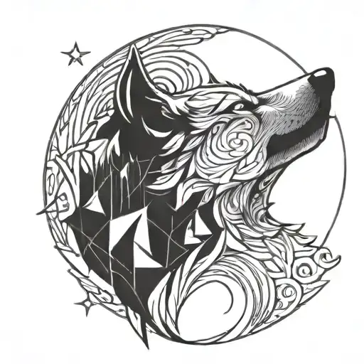 Galactic Wolf Howling At The Moon