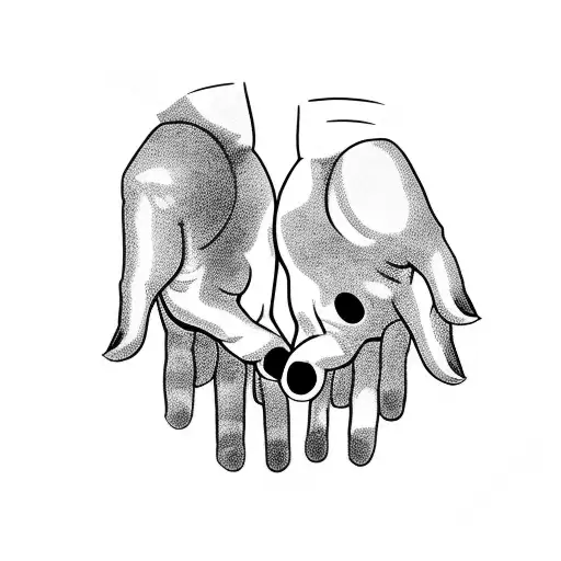 Bleeding Hand Holding His Daughter Hand