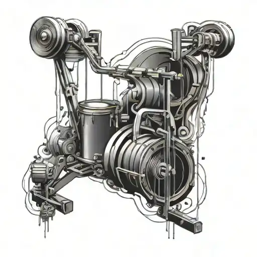 Combine Elements Of Music And Gym Equipment To Create A Unique Tattoo Design