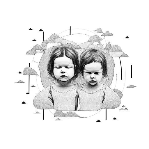 Man Woman 2 Baby's Looking Out Over Water