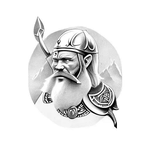 Viking Warrior And Claw