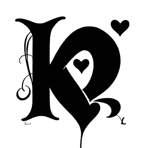 Initial K Et B With Heart
