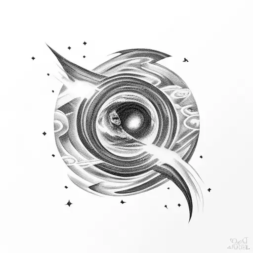 Star Falling Into A Black Hole