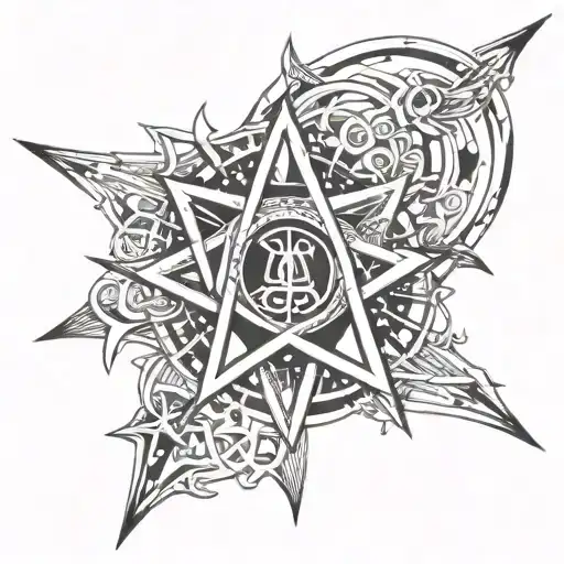 Omega Symbol With Star