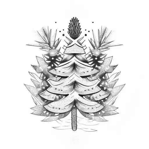 Pine Tree With Pine Cone