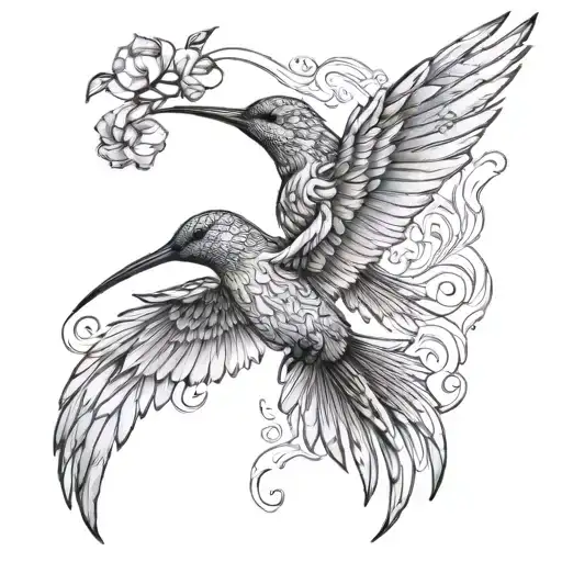 A Phoenix And A Hummingbird