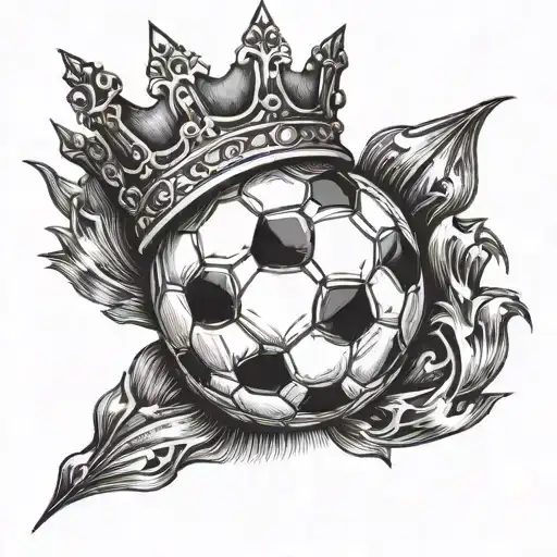 Soccer Ball With King Crown