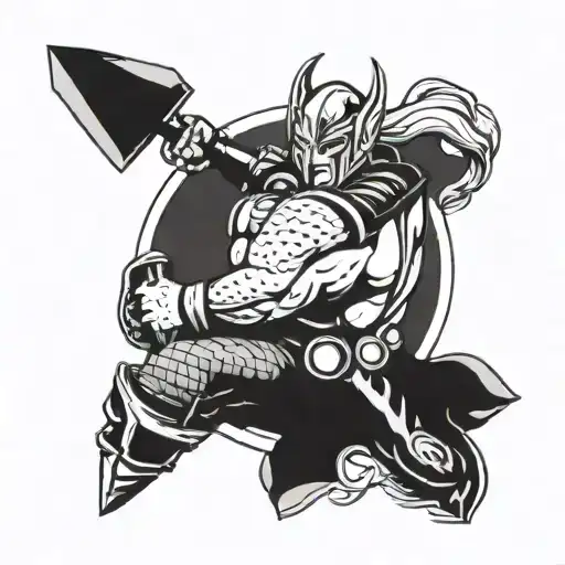 The Word Thor On Forearm