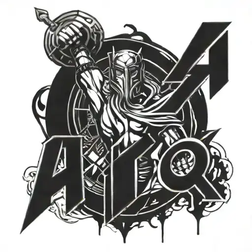 The Word Thor In Cool Font