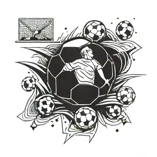 A Minimalist Illustration For The Love To Soccer