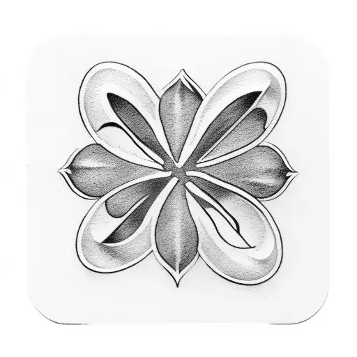 A Deck Of Cards Forming A Five Leaf Clover