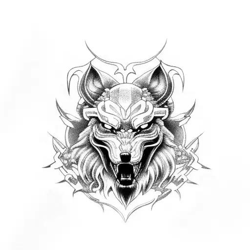 Fenrir Con Runas De Odin