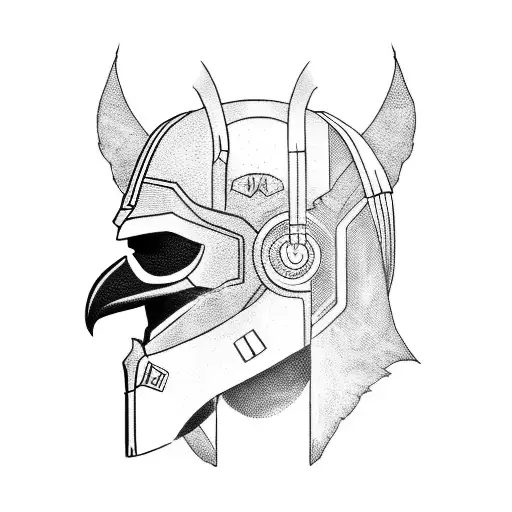 Crow On Spartan Helmet