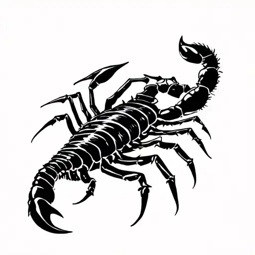 Black Fierce Scorpion With Cool Spikes On Its Tail