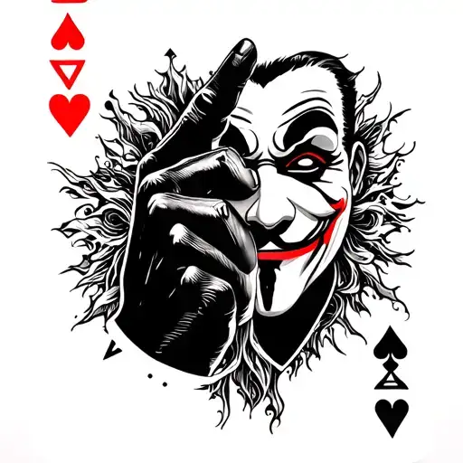 Vendetta Holding Joker Card