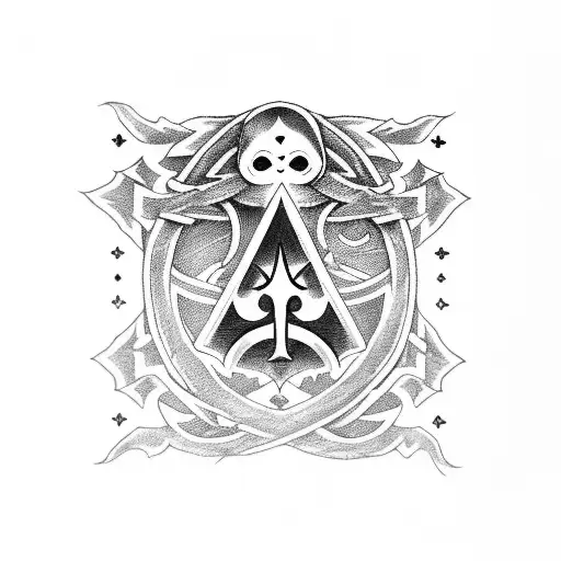 Ace Of Spades With Laughing Coffin Logo From Sword Art Online Anime