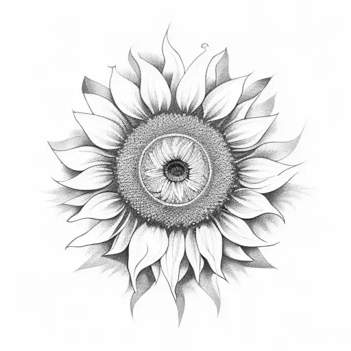 A Sunflower With Musical Notes As Its Petals