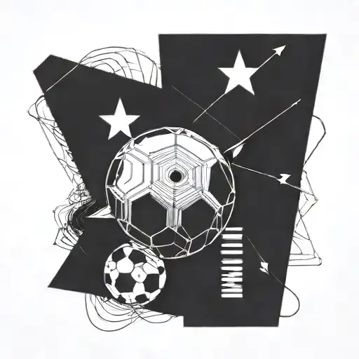 Arrow Made With Lines And Shapes