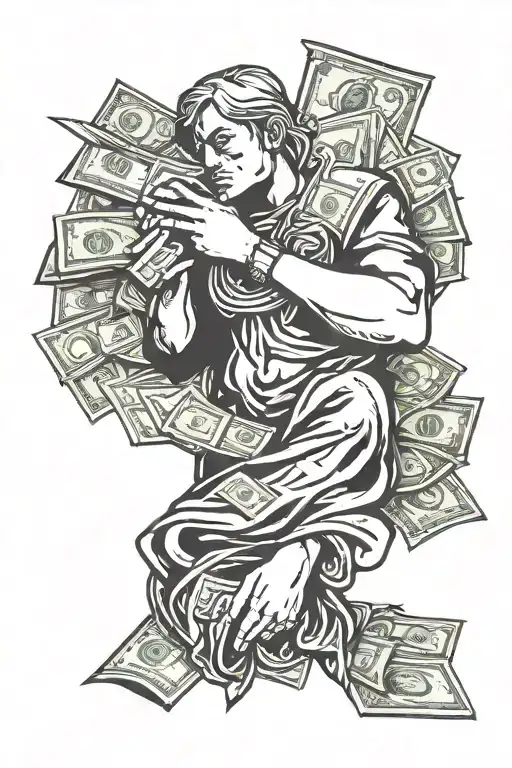 Angle Holding Money