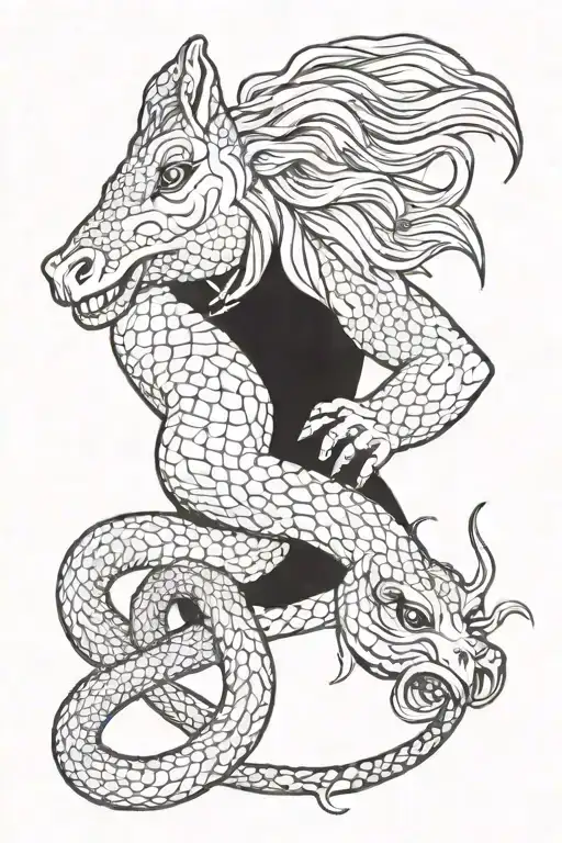 Toth Represent A Long Side With A Pig Vomitin A Rooster And A Snake