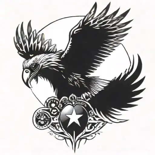 Apache Helicopter Inside Bald Eagle