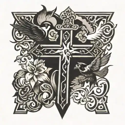 A Cross Looks Like A Dagger With A Bird On The Top