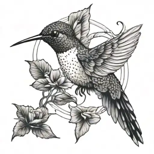 Hummingbird Flying Masculine Looking