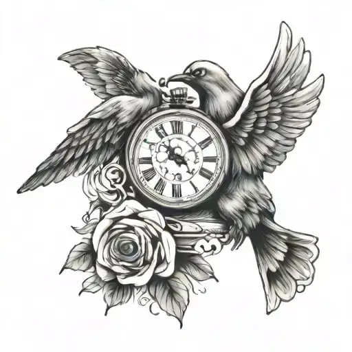 Clock With Dove With Bible Verse