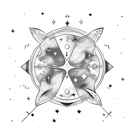 A Night Sky Filled With Shooting Stars And The Client's Zodiac Sign Constellation