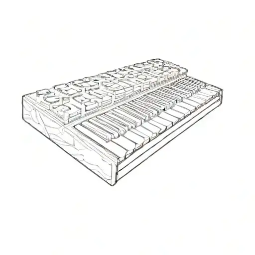 A Red And Black Midi Keyboard